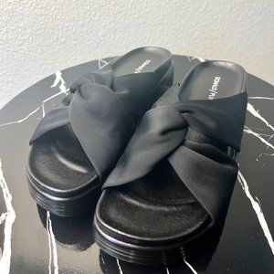 Donald Pliner Folley Twisted Flats Slides Sandals